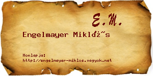 Engelmayer Miklós névjegykártya