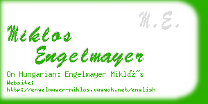 miklos engelmayer business card
